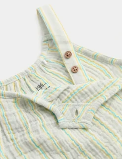 Pure Cotton Woven Bibshort (7lbs - 12 Mths)