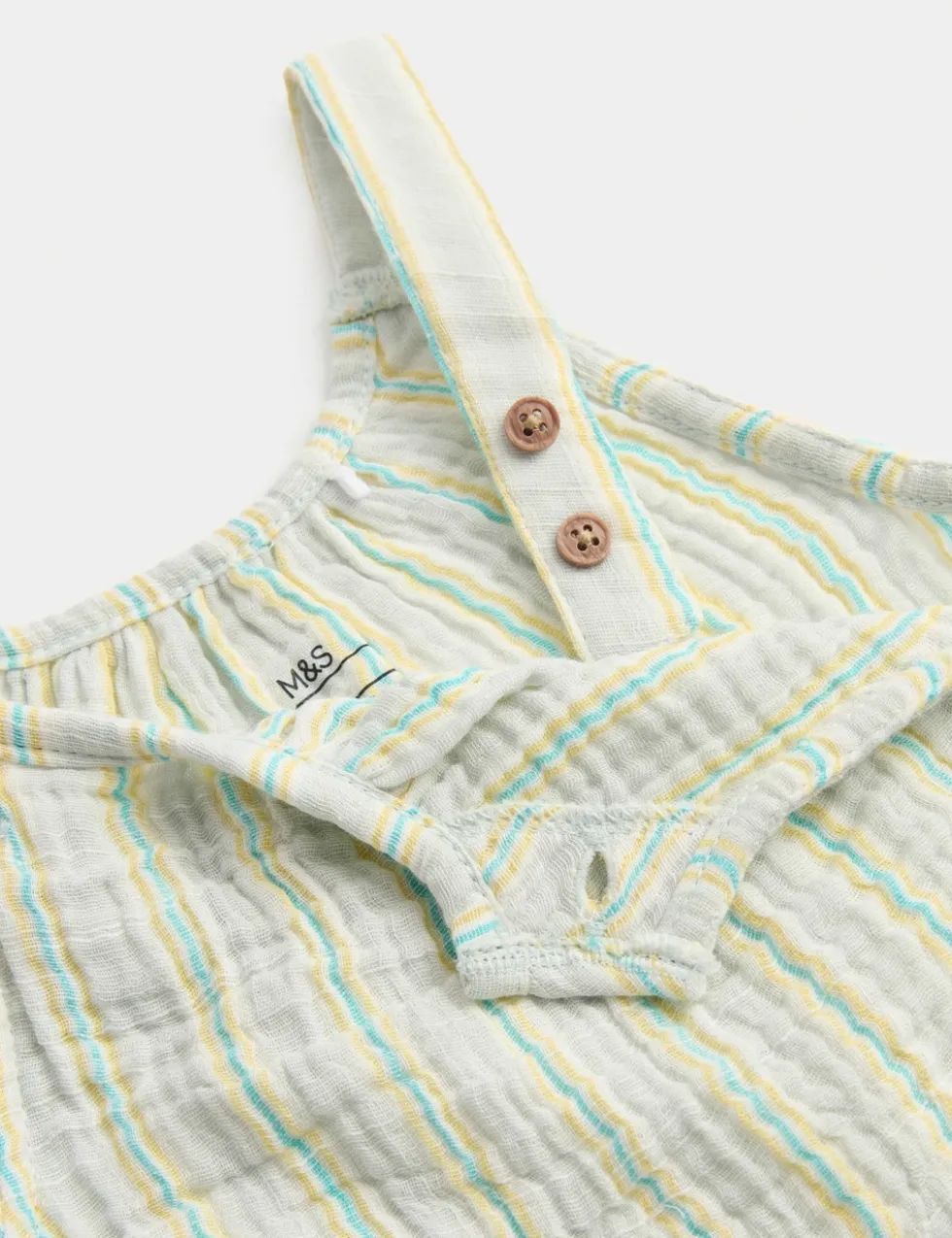 Pure Cotton Woven Bibshort (7lbs - 12 Mths)