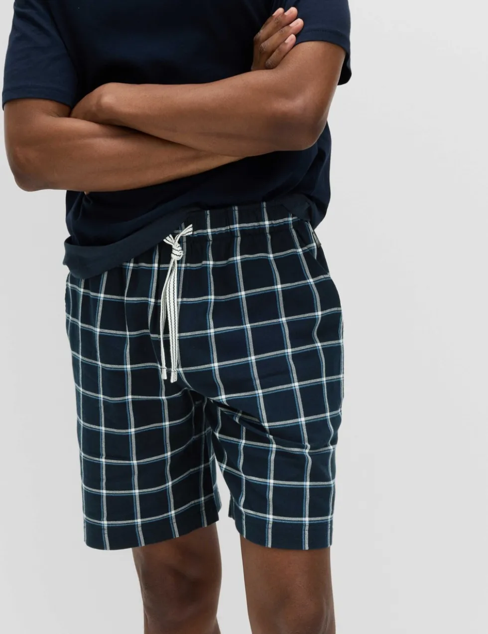 Pure Cotton Woven Checked Pyjama Shorts