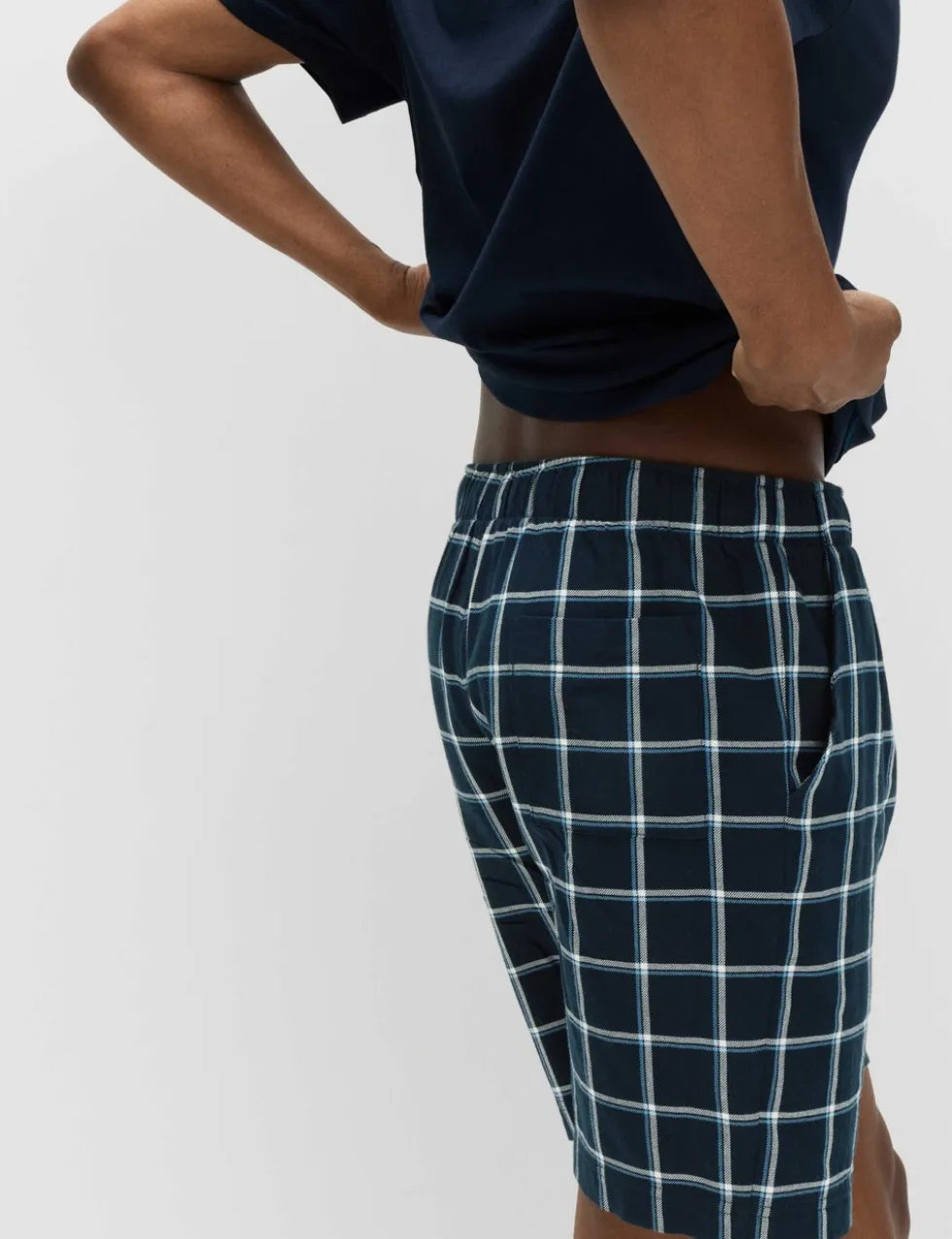 Pure Cotton Woven Checked Pyjama Shorts