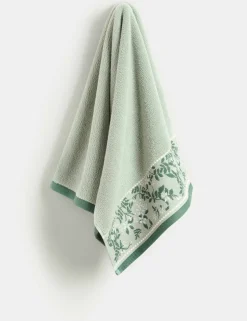Pure Cotton Woven Floral Towel
