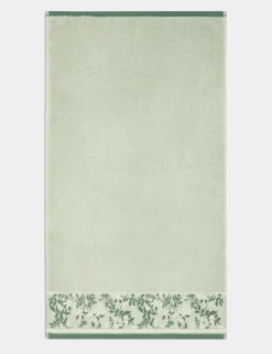 Pure Cotton Woven Floral Towel