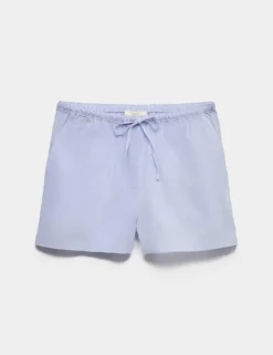 Pure Cotton Woven Striped Pyjama Shorts