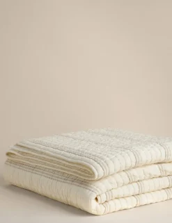 Pure Cotton Yarn Dyed Striped Bedspread