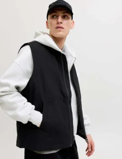 Pure Cotton Zip Up Gilet