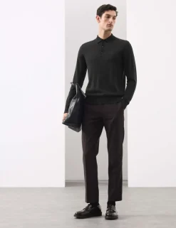 Pure Extra Fine Merino Wool Polo Shirt