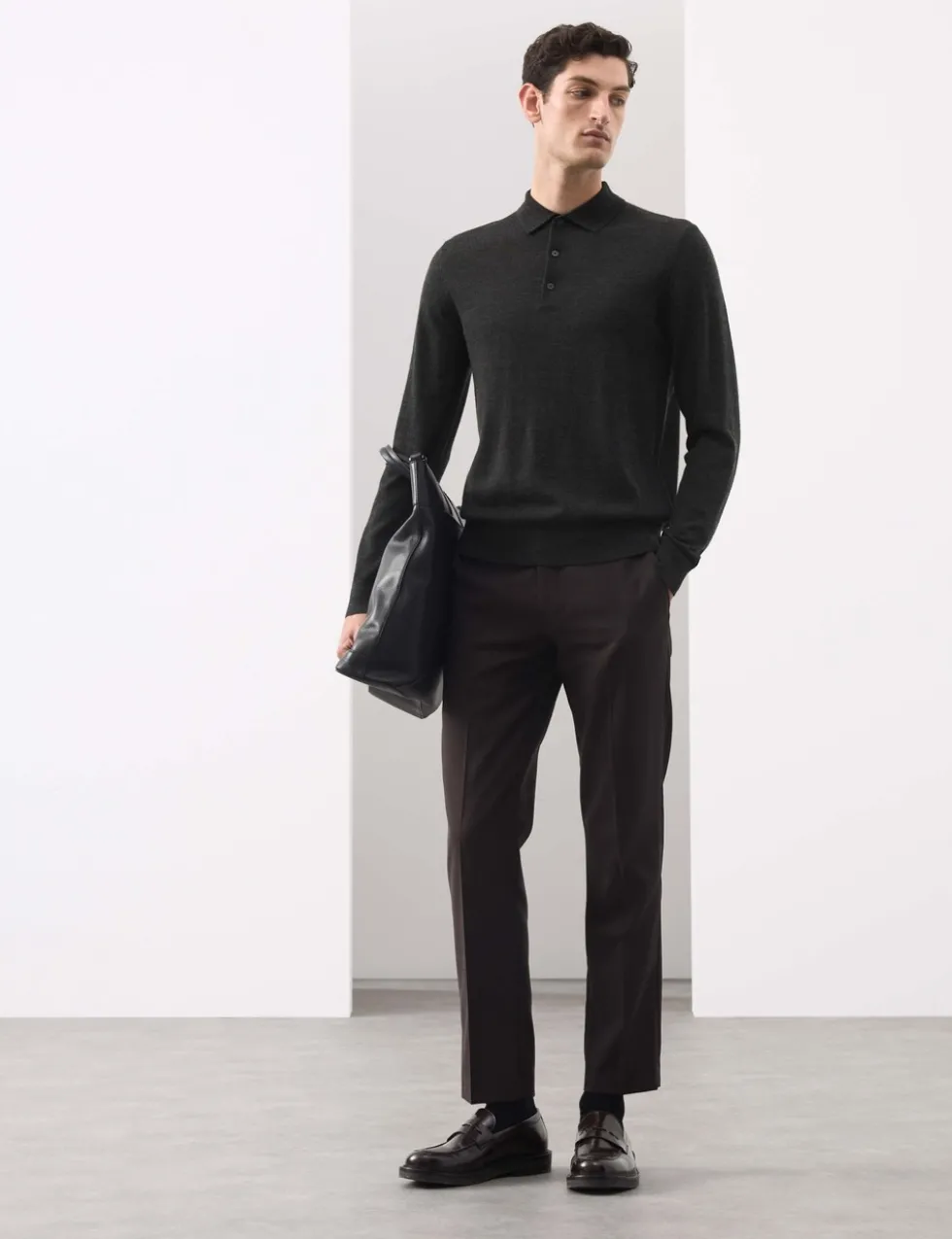 Pure Extra Fine Merino Wool Polo Shirt