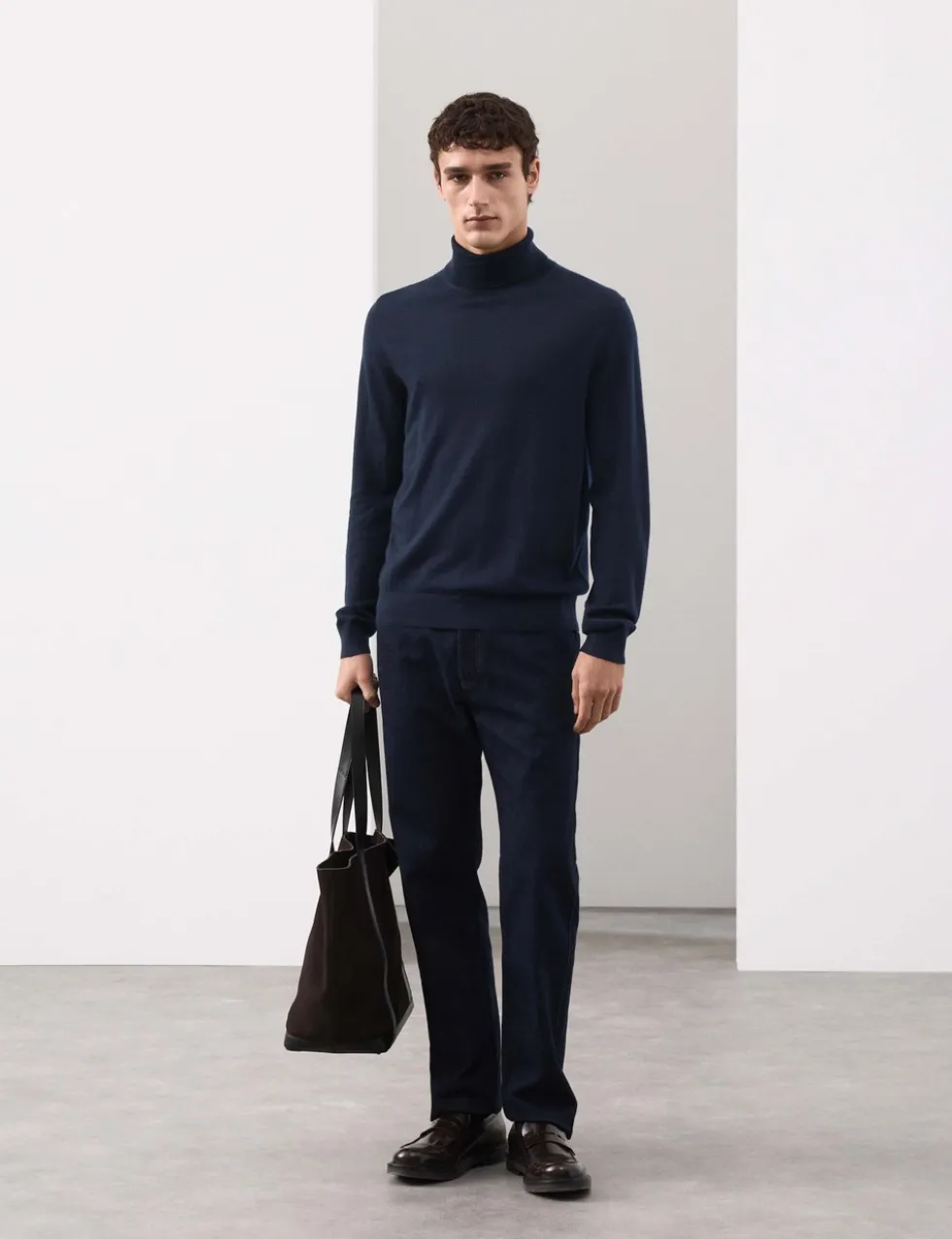 Pure Extra Fine Merino Wool Roll Neck Jumper