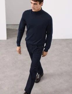 Pure Extra Fine Merino Wool Roll Neck Jumper