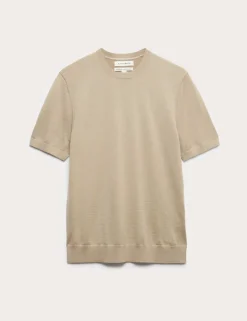 Pure Extra Fine Merino Wool Crew Neck T-Shirt