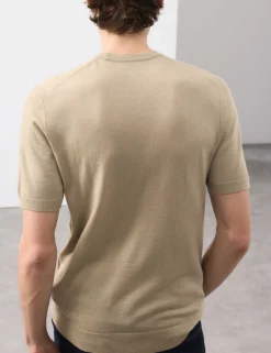 Pure Extra Fine Merino Wool Crew Neck T-Shirt