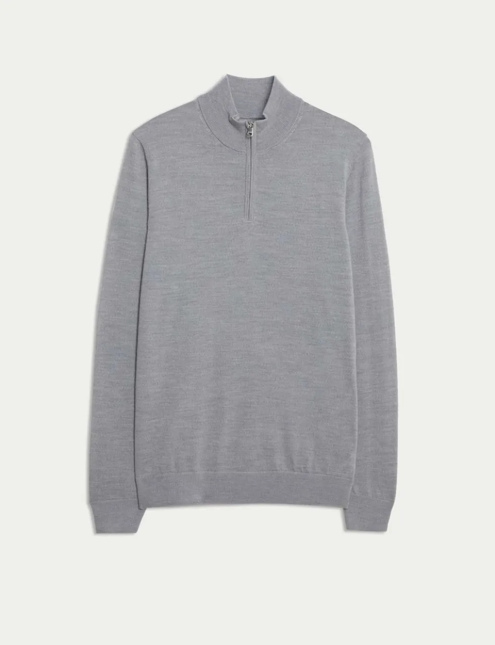 Pure Extra Fine Merino Wool Half Zip Jumper
