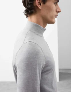 Pure Extra Fine Merino Wool Half Zip Jumper