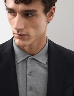 Pure Extra Fine Merino Wool Polo Shirt