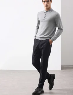 Pure Extra Fine Merino Wool Polo Shirt