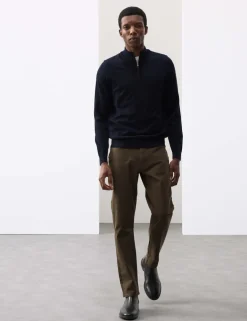 Pure Extra Fine Merino Wool Half Zip Jumper