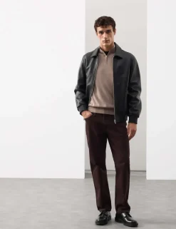 Pure Extra Fine Merino Wool Half Zip Jumper