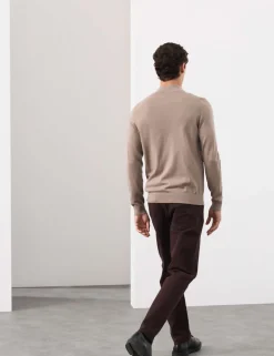 Pure Extra Fine Merino Wool Half Zip Jumper