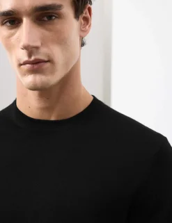 Pure Extra Fine Merino Wool Crew Neck T-Shirt