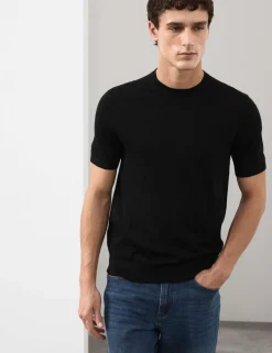 Pure Extra Fine Merino Wool Crew Neck T-Shirt