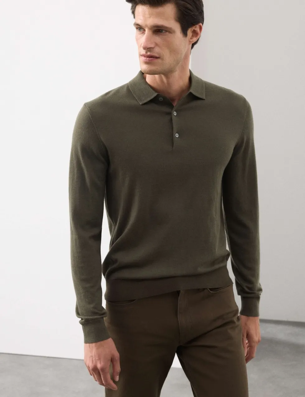 Pure Extra Fine Merino Wool Polo Shirt