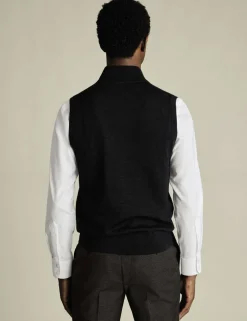 Pure Extra Fine Merino Wool Zip Up Gilet