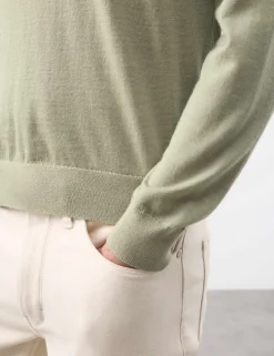 Pure Extra Fine Merino Wool Henley Jumper