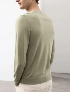 Pure Extra Fine Merino Wool Henley Jumper