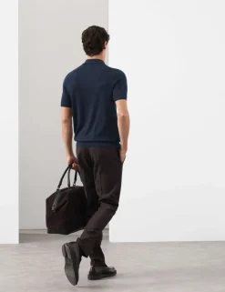 Pure Extra Fine Merino Wool Knitted Polo Shirt