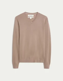 Pure Extra Fine Merino Wool V-Neck Jumper