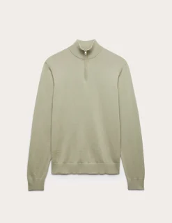 Pure Extra Fine Merino Wool Half Zip Jumper