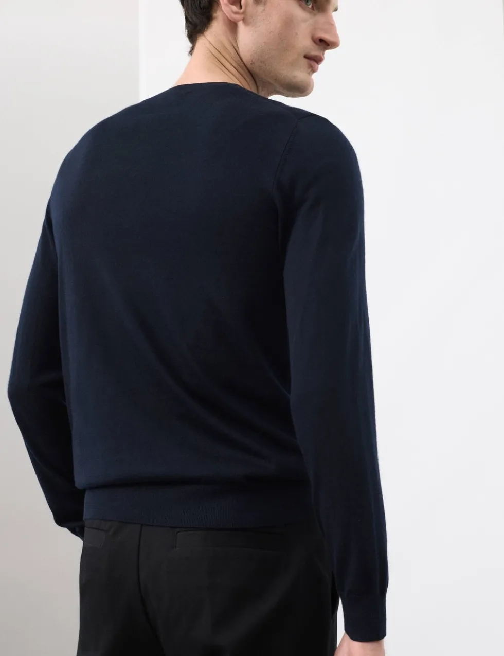 Pure Extra Fine Merino Wool Henley Jumper