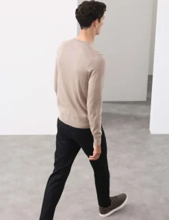 Pure Extra Fine Merino Wool Crew Neck Jumper