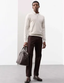 Pure Extra Fine Merino Wool Half Zip Jumper