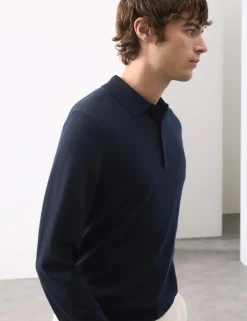 Pure Extra Fine Merino Wool Polo Shirt