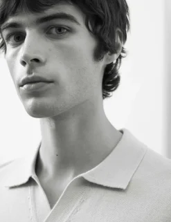 Pure Extra Fine Merino Wool Knitted Polo Shirt