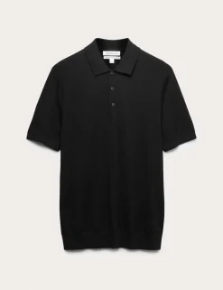 Pure Extra Fine Merino Wool Knitted Polo Shirt