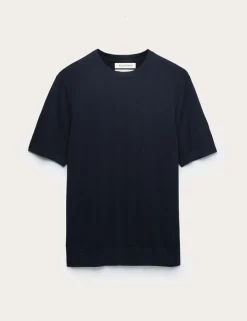Pure Extra Fine Merino Wool Crew Neck T-Shirt