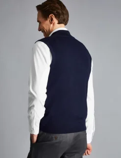 Pure Extra Fine Merino Wool Zip Up Gilet