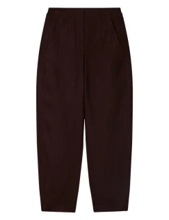 Pure Linen Barrel Leg Ankle Grazer Trousers