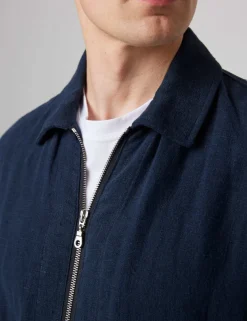 Pure Linen Bomber Jacket