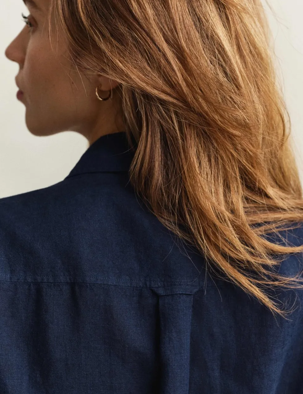 Pure Linen Button Through Midi Shirt Dress