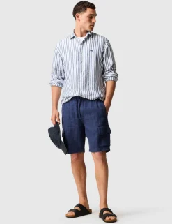 Pure Linen Cargo Shorts
