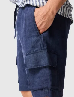 Pure Linen Cargo Shorts