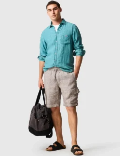 Pure Linen Cargo Shorts