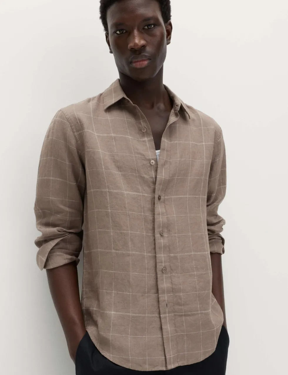 Pure Linen Check Shirt