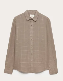 Pure Linen Check Shirt