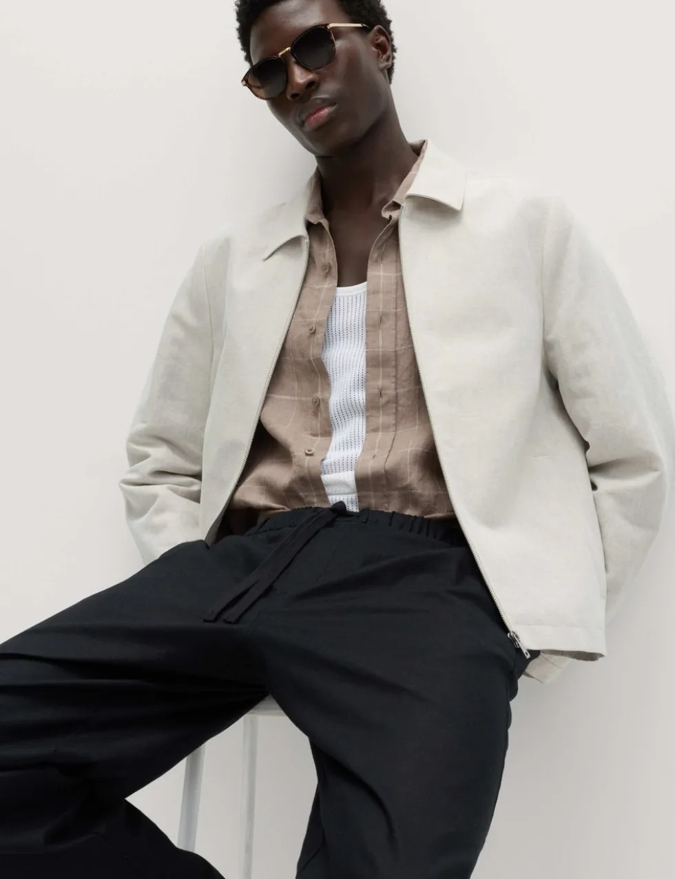 Pure Linen Check Shirt