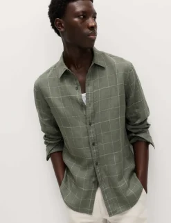 Pure Linen Check Shirt