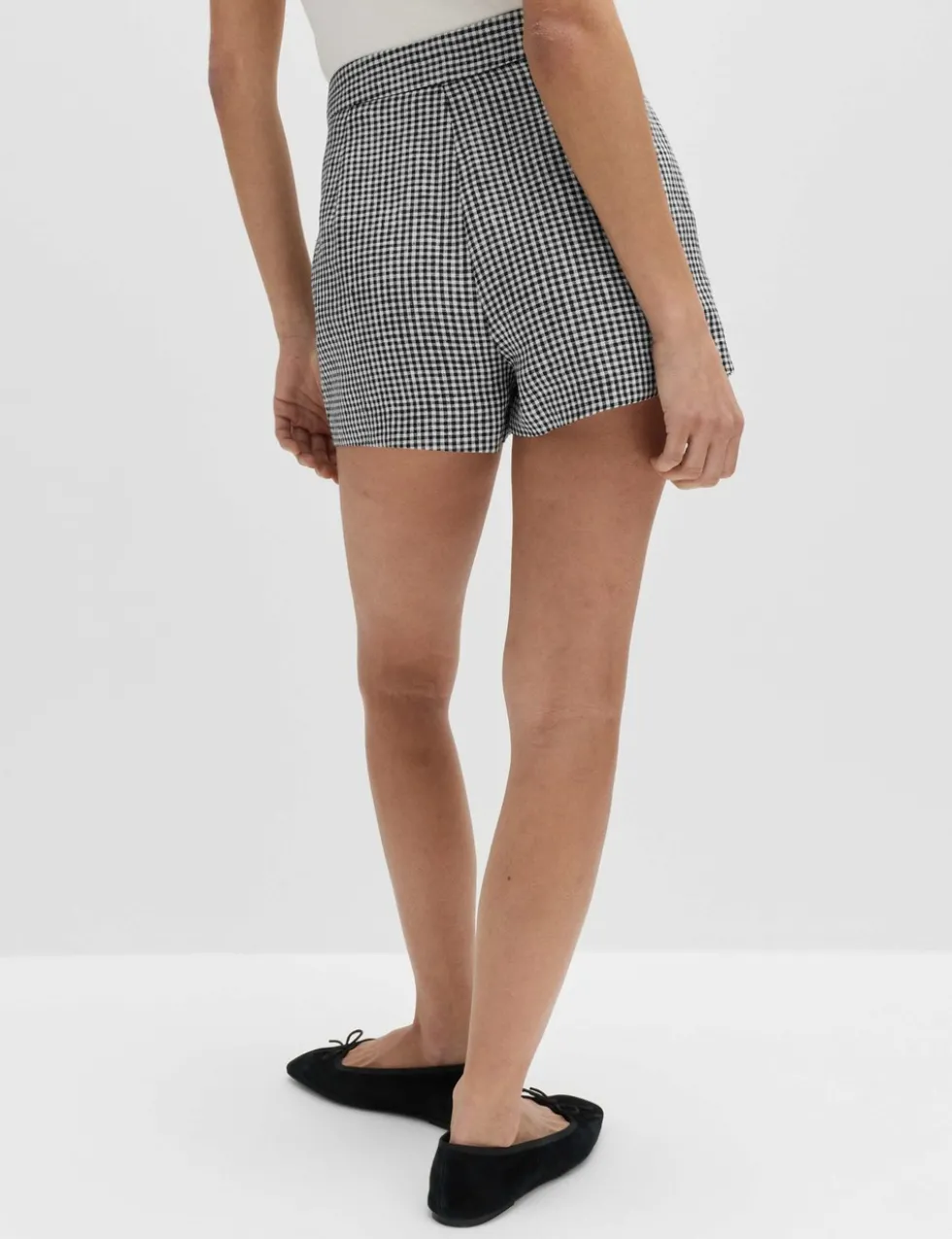 Pure Linen Checked Shorts